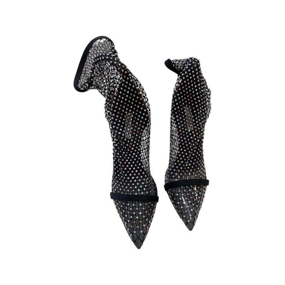 Cape Robbin Silver and Black Heeled Boots